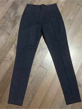 Tahari Heathered Chambray Navy Pull On Jegging Pants Womens Small Stretch
